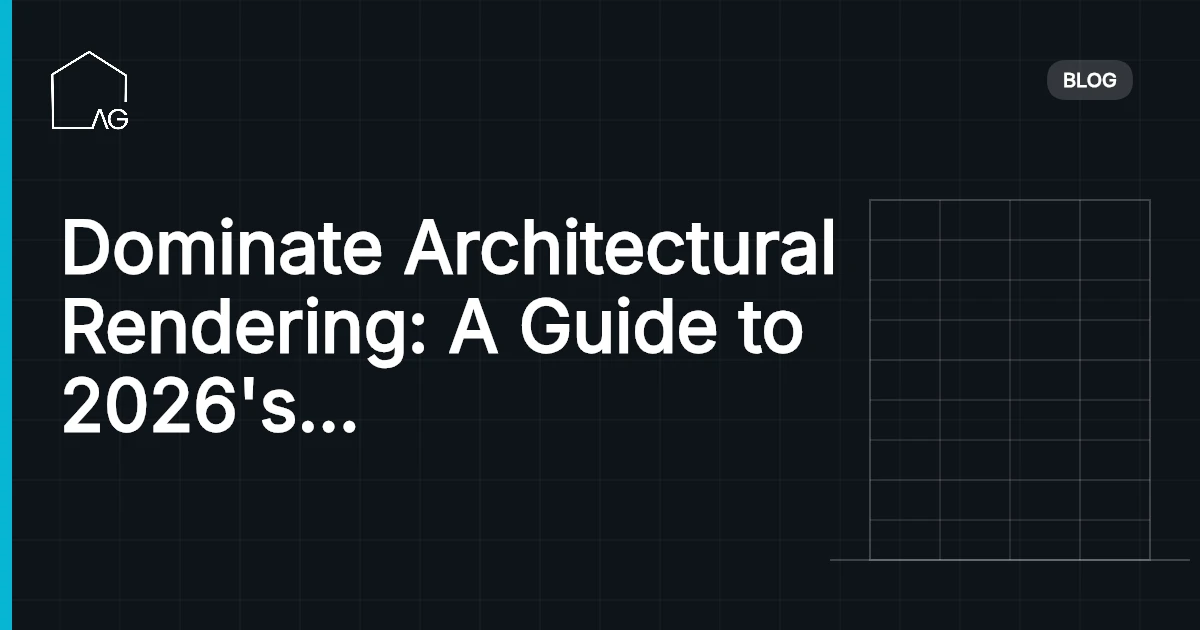 Dominate Architectural Rendering: A Guide to 2026's Cutting-Edge Techniques