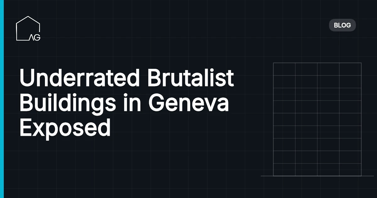 Underrated Brutalist Buildings in Geneva Exposed