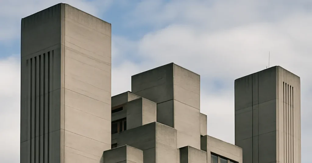 Brutalist buildings in Amsterdam