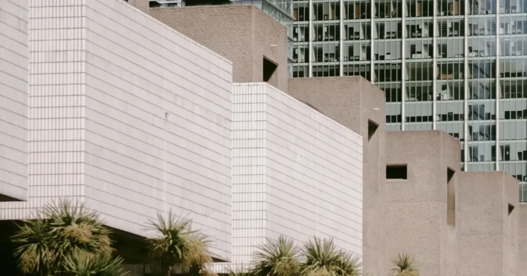 Brutalist buildings in Riyadh